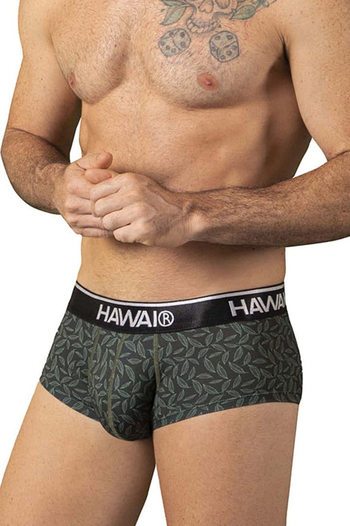 HAWAIR Printed Briefs in Green – men's briefs