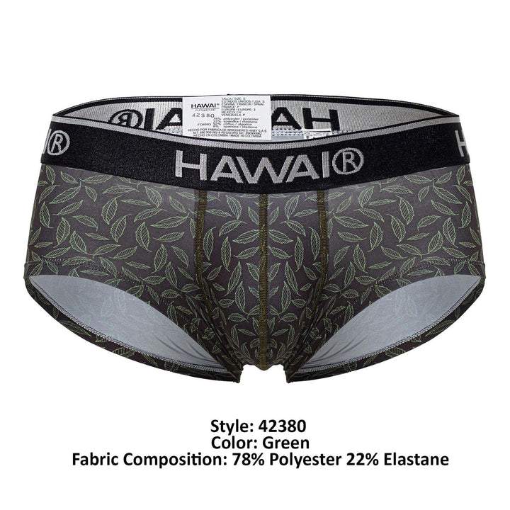 HAWAIR Printed Briefs in Green – men's briefs