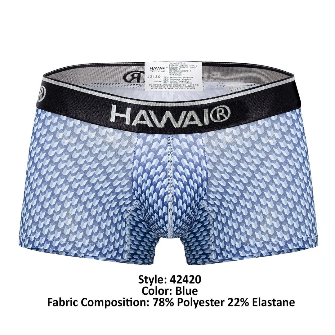 HAWAIR Printed Men's Trunk Underwear in Blue – men's trunks