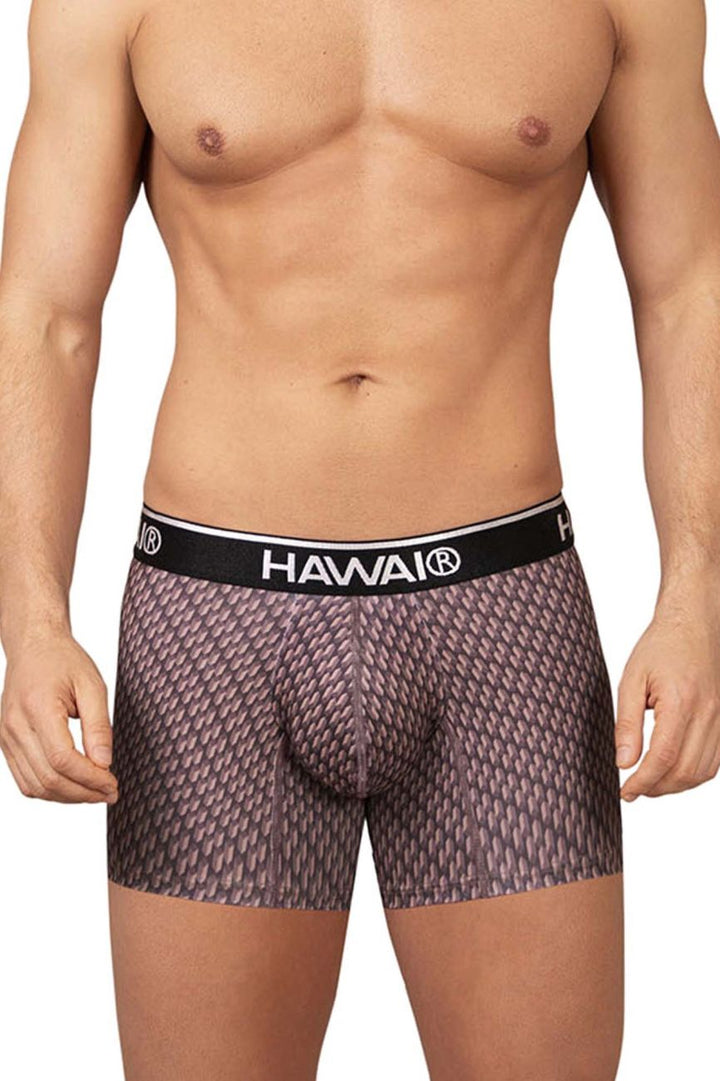 HAWAIR Printed Trunks in Cocoa – men's trunks