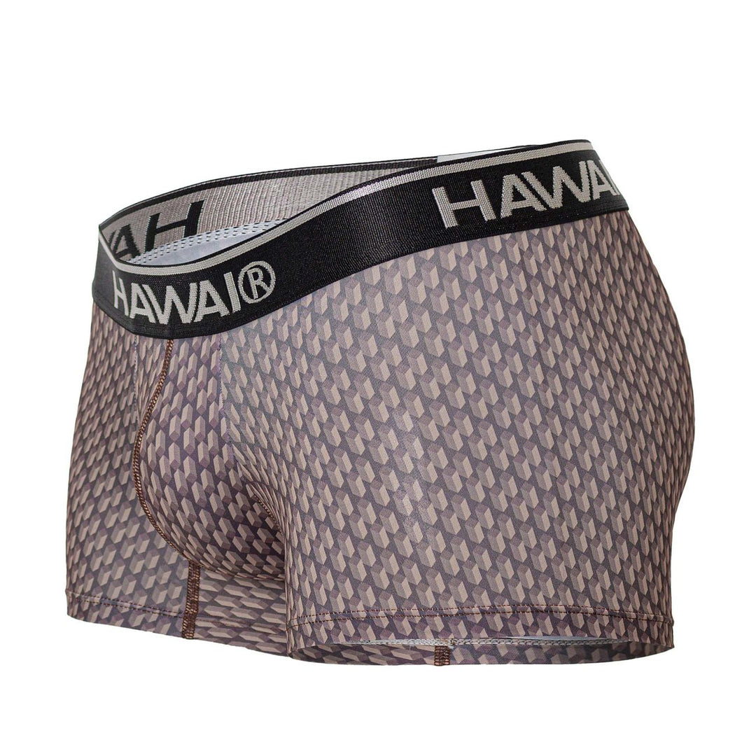 HAWAIR Printed Trunks in Cocoa – men's trunks