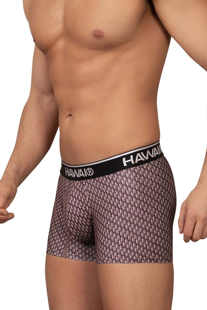 HAWAIR Printed Trunks in Cocoa – men's trunks