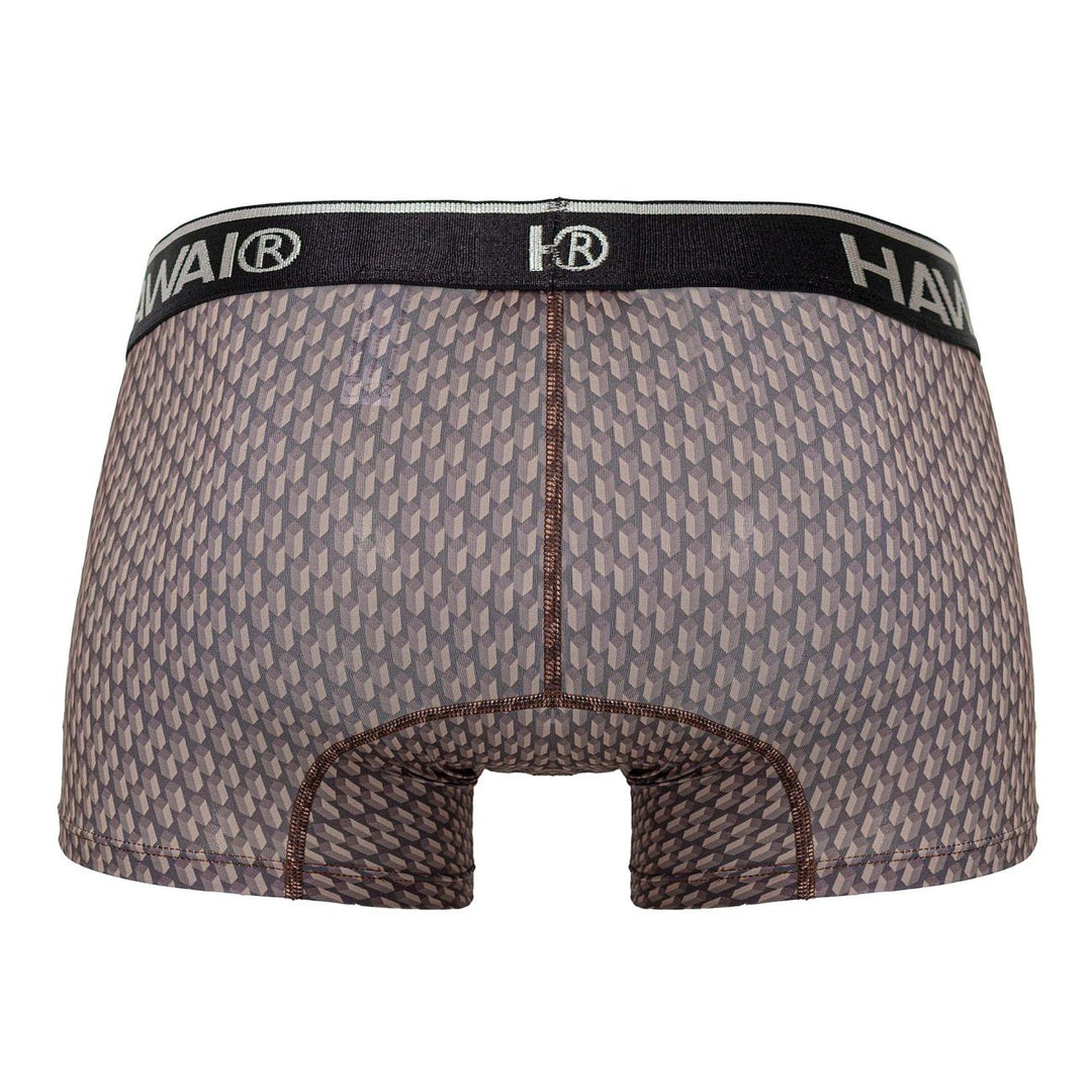 HAWAIR Printed Trunks in Cocoa – men's trunks