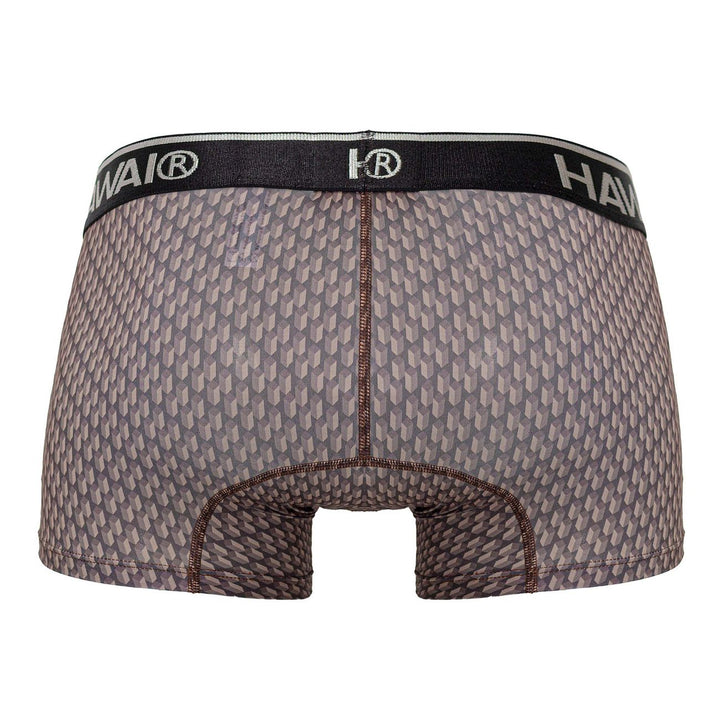 HAWAIR Printed Trunks in Cocoa – men's trunks