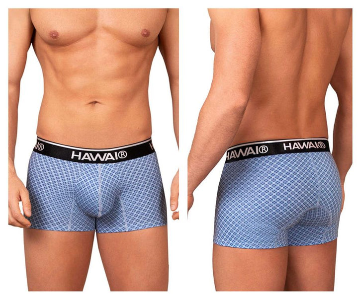 HAWAIR Printed Trunks in Blue – men's trunks