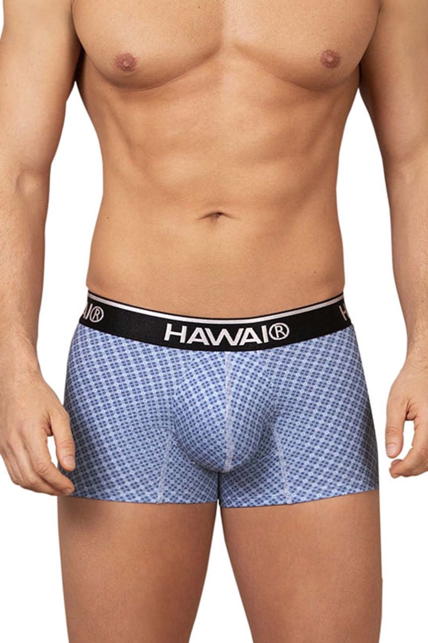 HAWAIR Printed Trunks in Blue – men's trunks