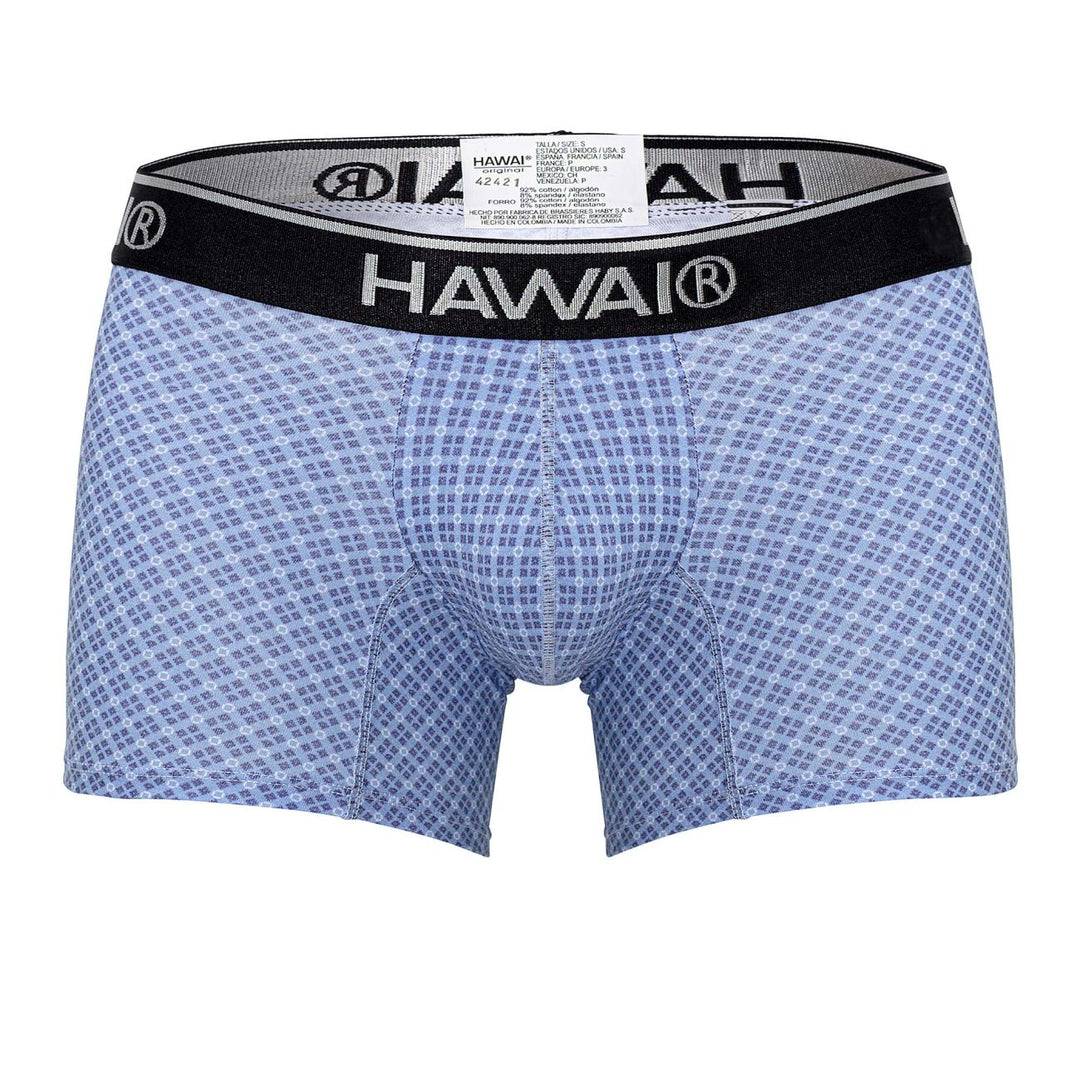 HAWAIR Printed Trunks in Blue – men's trunks