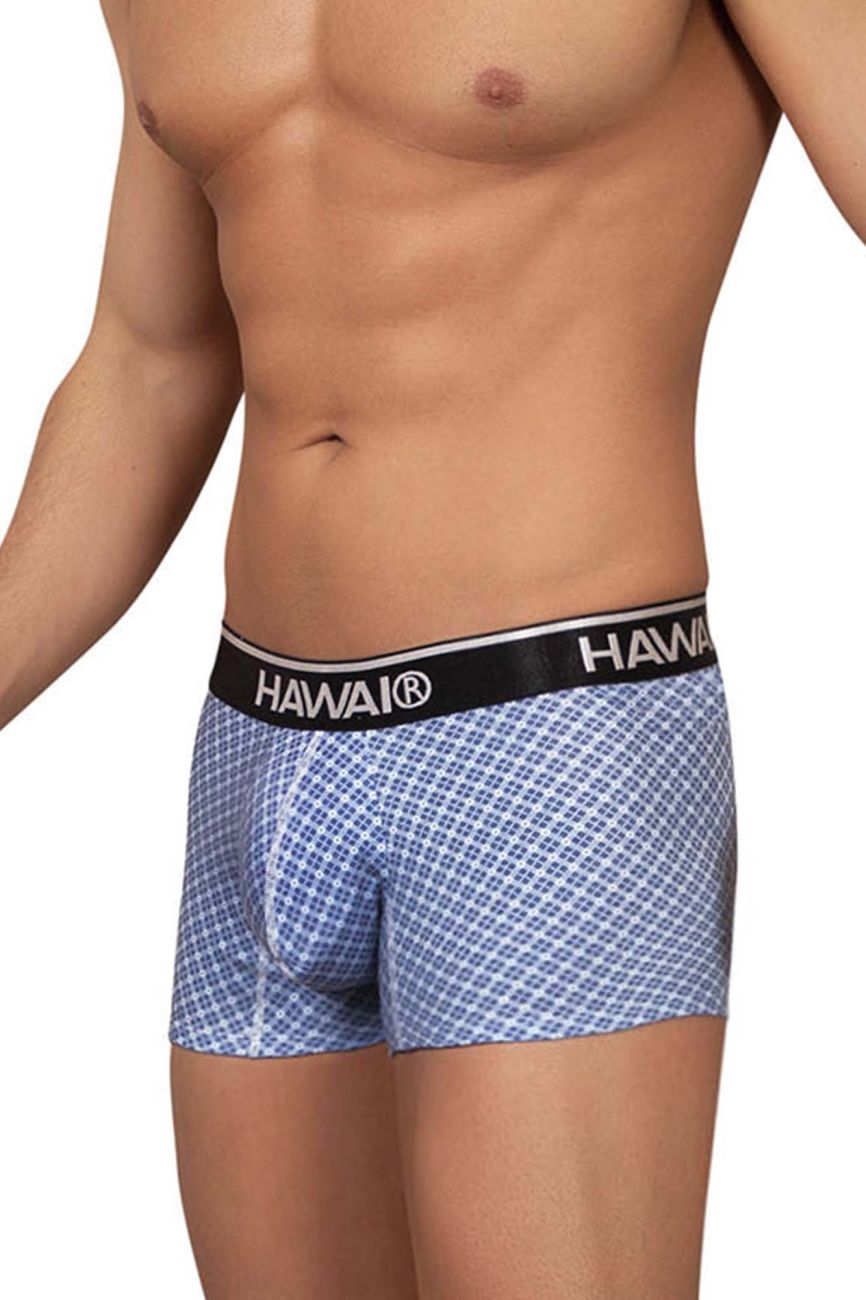 HAWAIR Printed Trunks in Blue – men's trunks