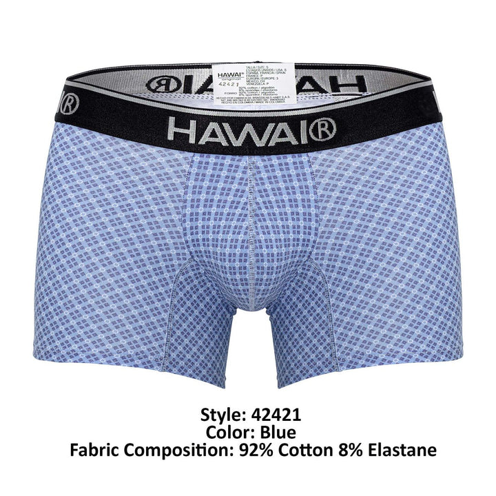 HAWAIR Printed Trunks in Blue – men's trunks