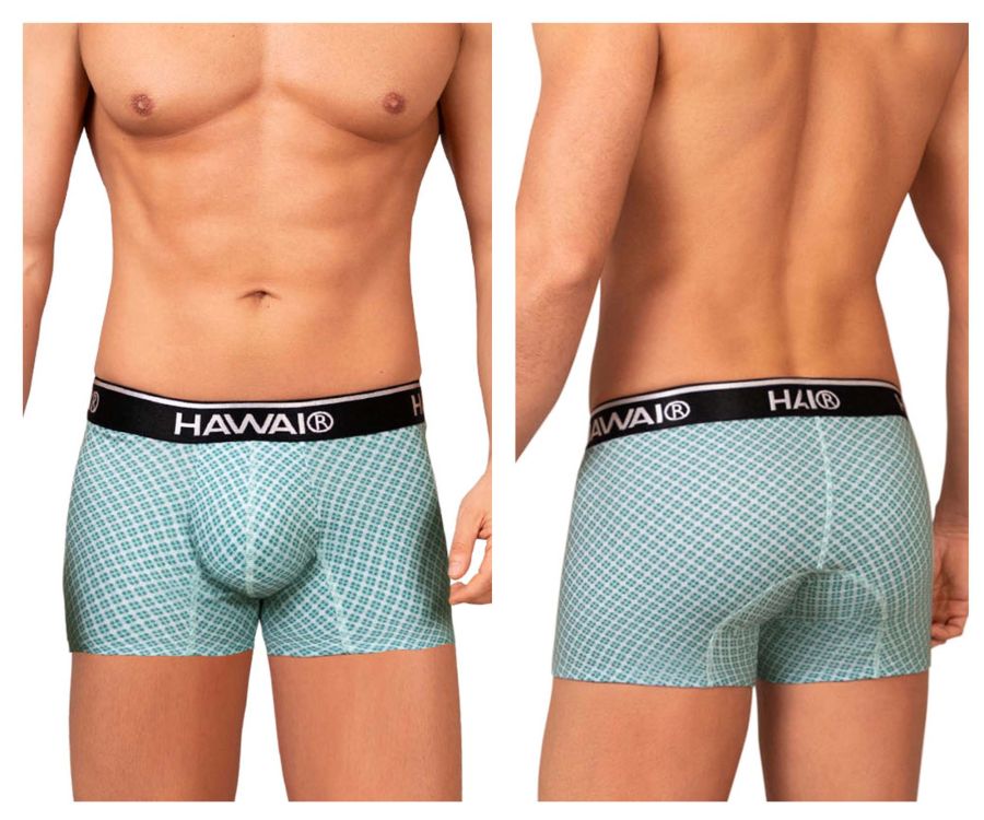 HAWAIR Printed Trunks in Green – men's trunks