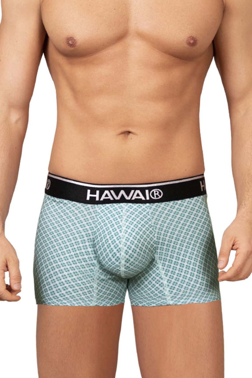 HAWAIR Printed Trunks in Green – men's trunks