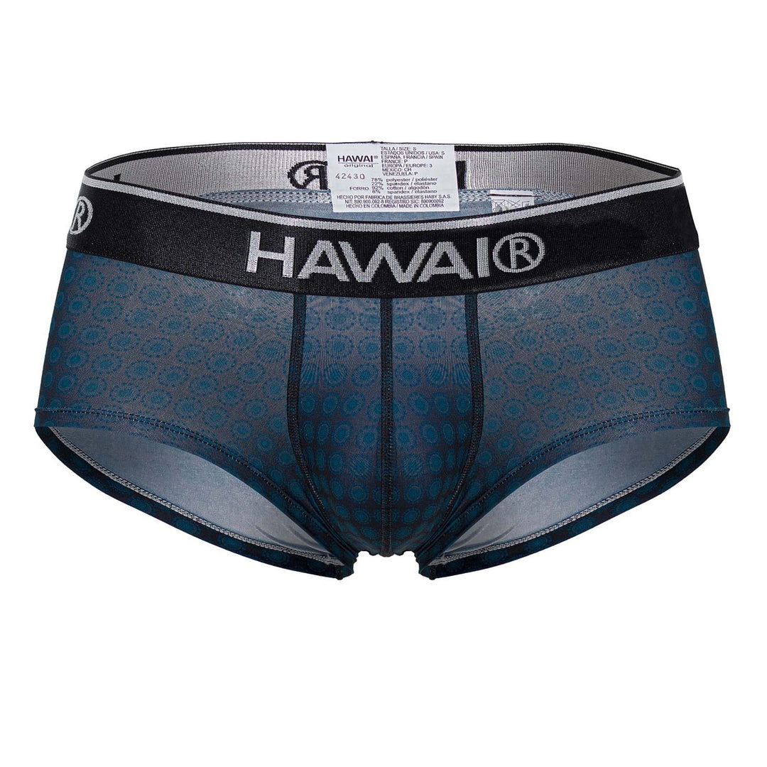 HAWAIR Printed Briefs in Blue – men's briefs