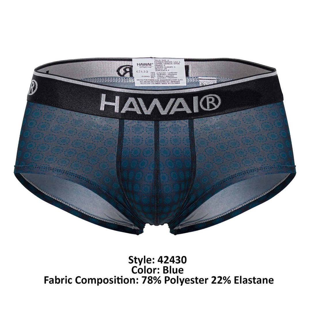 HAWAIR Printed Briefs in Blue – men's briefs