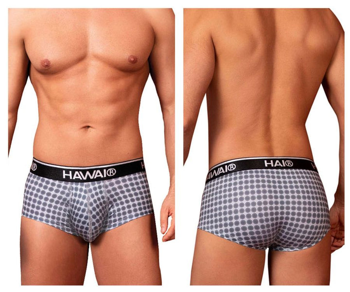 HAWAIR Printed Briefs in Gray – men's briefs