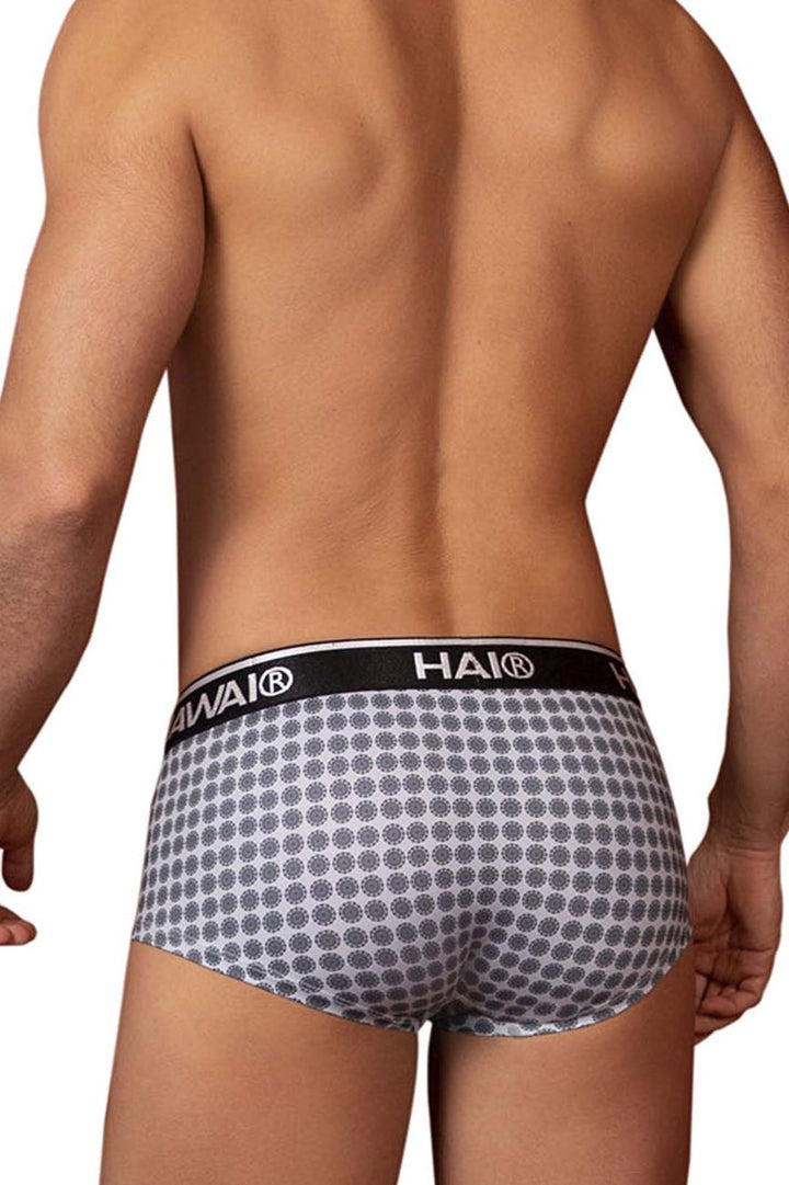 HAWAIR Printed Briefs in Gray – men's briefs