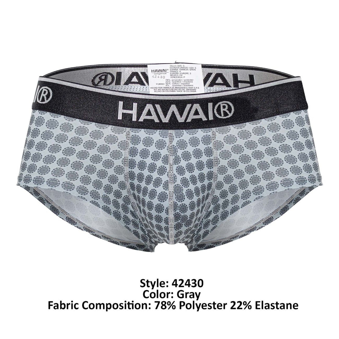 HAWAIR Printed Briefs in Gray – men's briefs