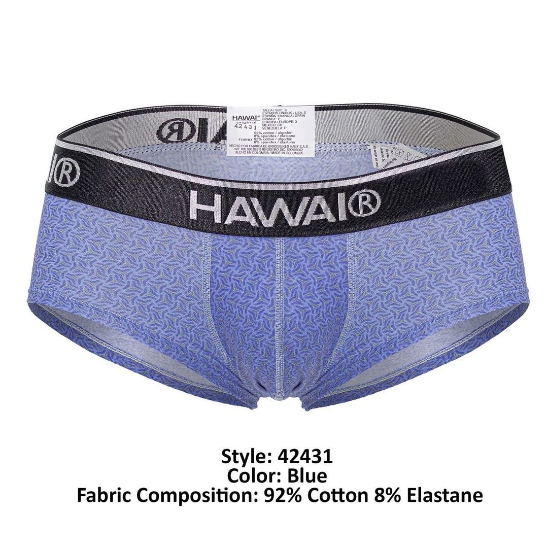 HAWAIR Printed Briefs in Blue – men's briefs