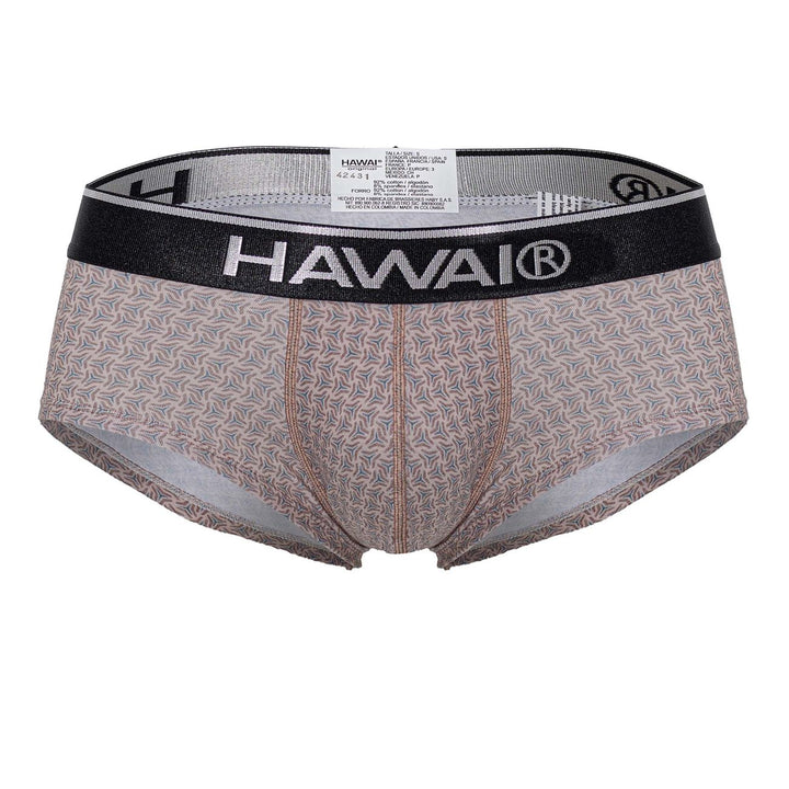 HAWAIR Printed Briefs in Cocoa – men's briefs