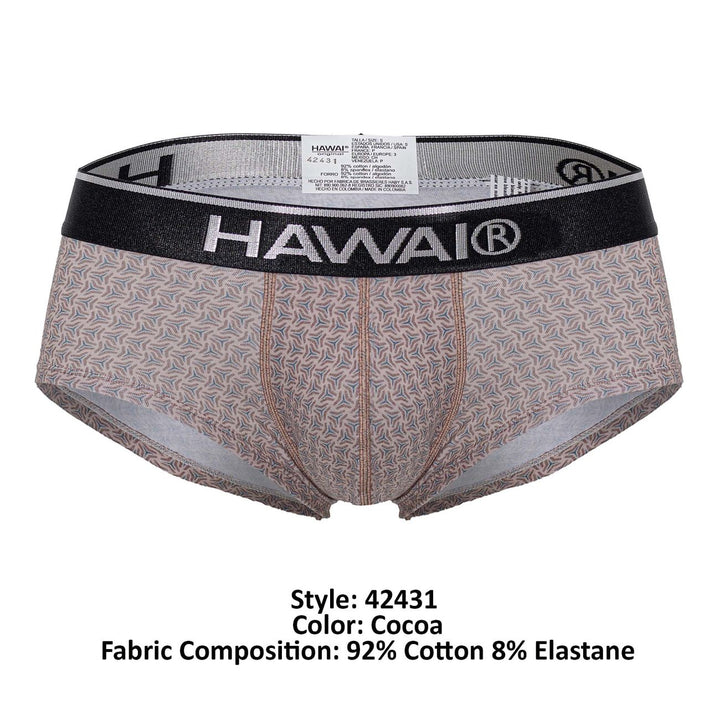 HAWAIR Printed Briefs in Cocoa – men's briefs