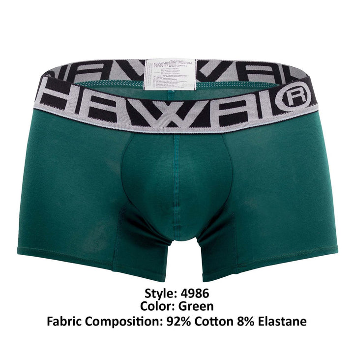 HAWAIR Solid Athletic Men's Trunk Underwear in Green – men's trunks