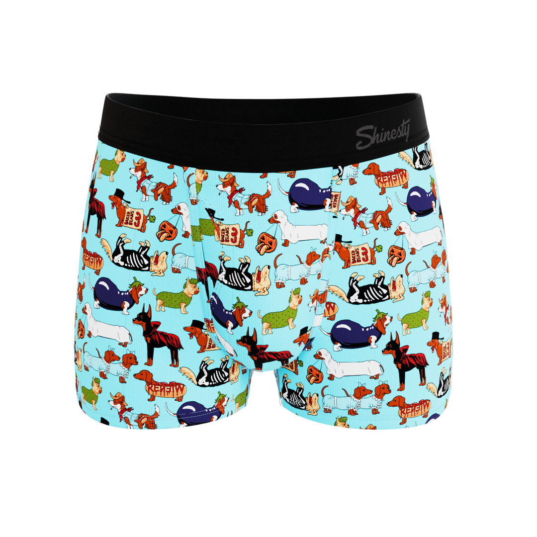Shinesty The Halloweenies Halloween dogs Ball Hammock pouch trunks – men's Halloween dogs trunk underwear