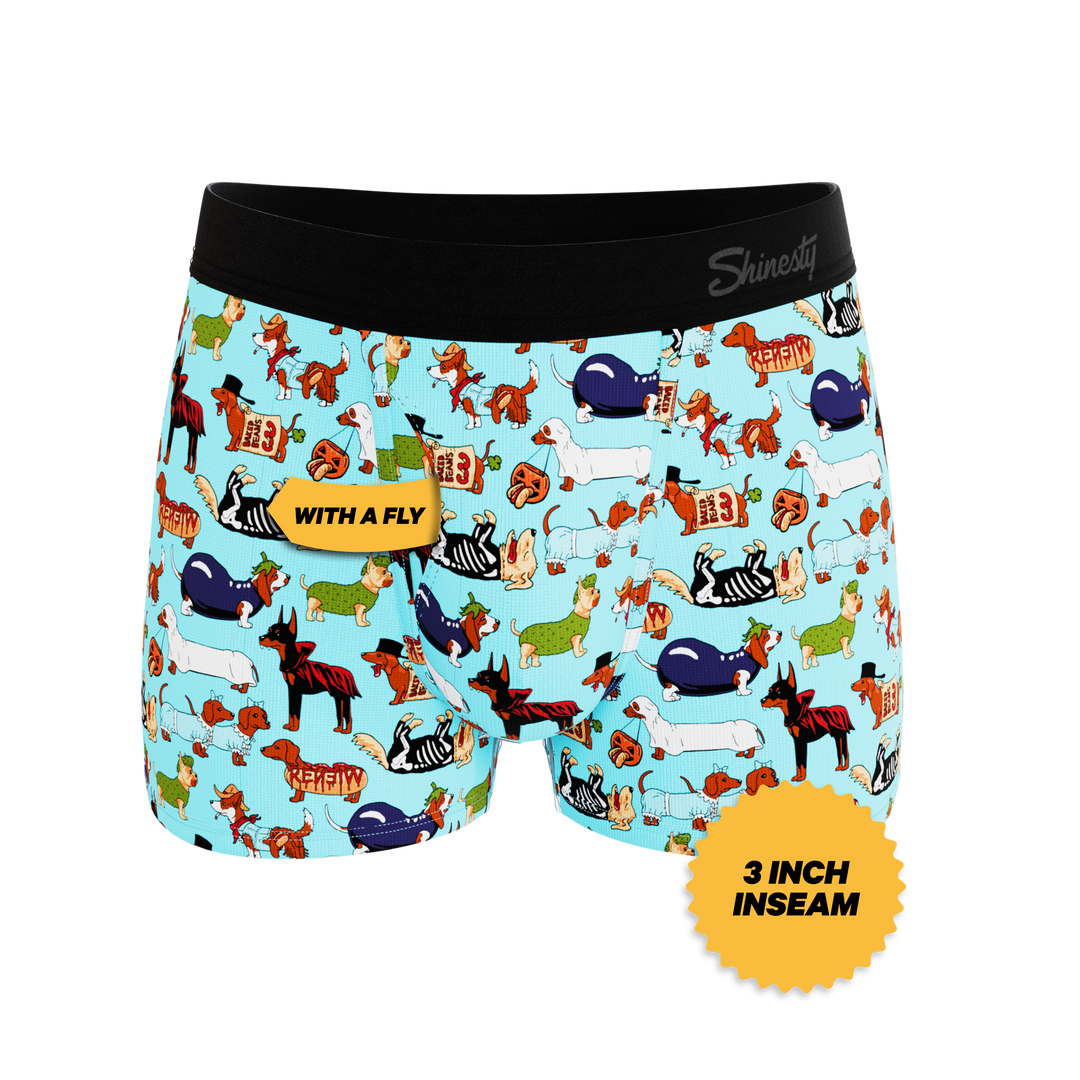 Shinesty The Halloweenies Halloween dogs Ball Hammock pouch trunks – men's Halloween dogs trunk underwear
