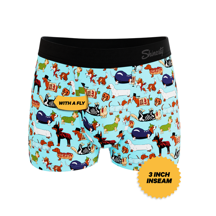 Shinesty The Halloweenies Halloween dogs Ball Hammock pouch trunks – men's Halloween dogs trunk underwear