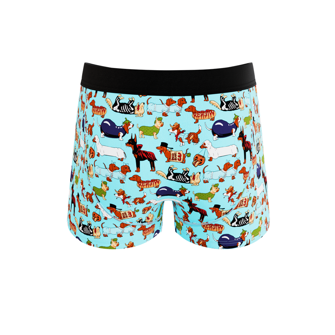 Shinesty The Halloweenies Halloween dogs Ball Hammock pouch trunks – men's Halloween dogs trunk underwear