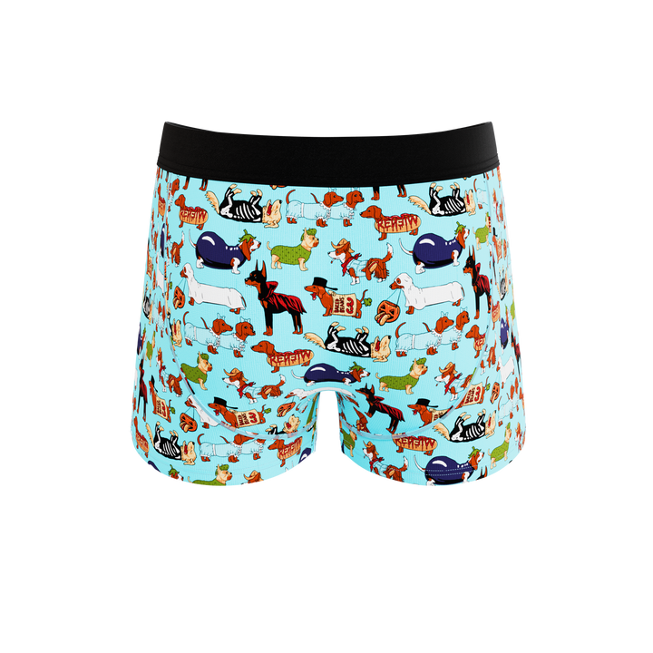 Shinesty The Halloweenies Halloween dogs Ball Hammock pouch trunks – men's Halloween dogs trunk underwear