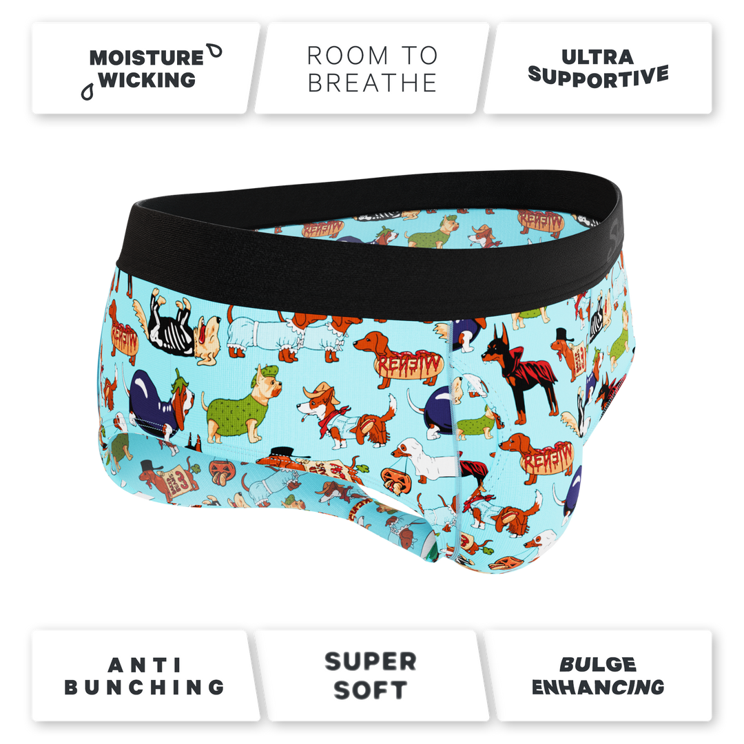Shinesty The Halloweenies Halloween dogs Ball Hammock pouch underwear briefs – men's Halloween dogs brief