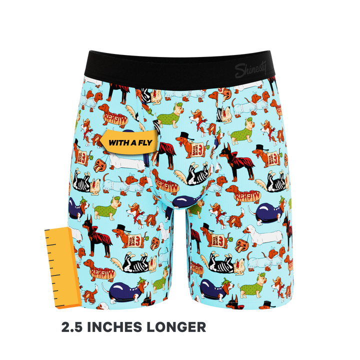 Shinesty The Halloweenies Halloween dogs Ball Hammock long leg underwear with fly – Halloween dogs long boxer