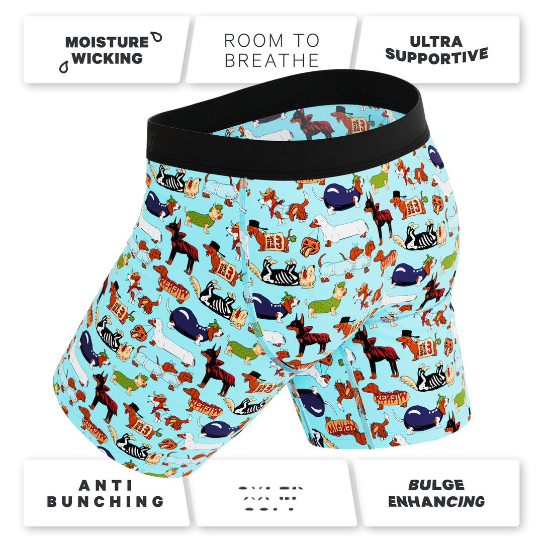 Shinesty The Halloweenies Halloween dogs Ball Hammock long leg underwear with fly – Halloween dogs long boxer