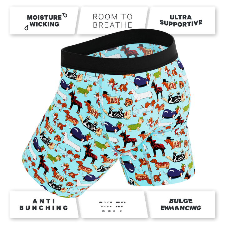 Shinesty The Halloweenies Halloween dogs Ball Hammock long leg underwear with fly – Halloween dogs long boxer