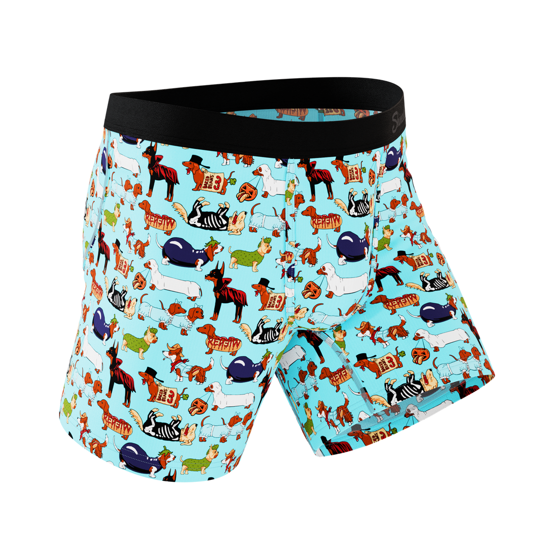 Shinesty The Halloweenies Halloween dogs Ball Hammock pouch underwear – men's Halloween dogs boxer briefs