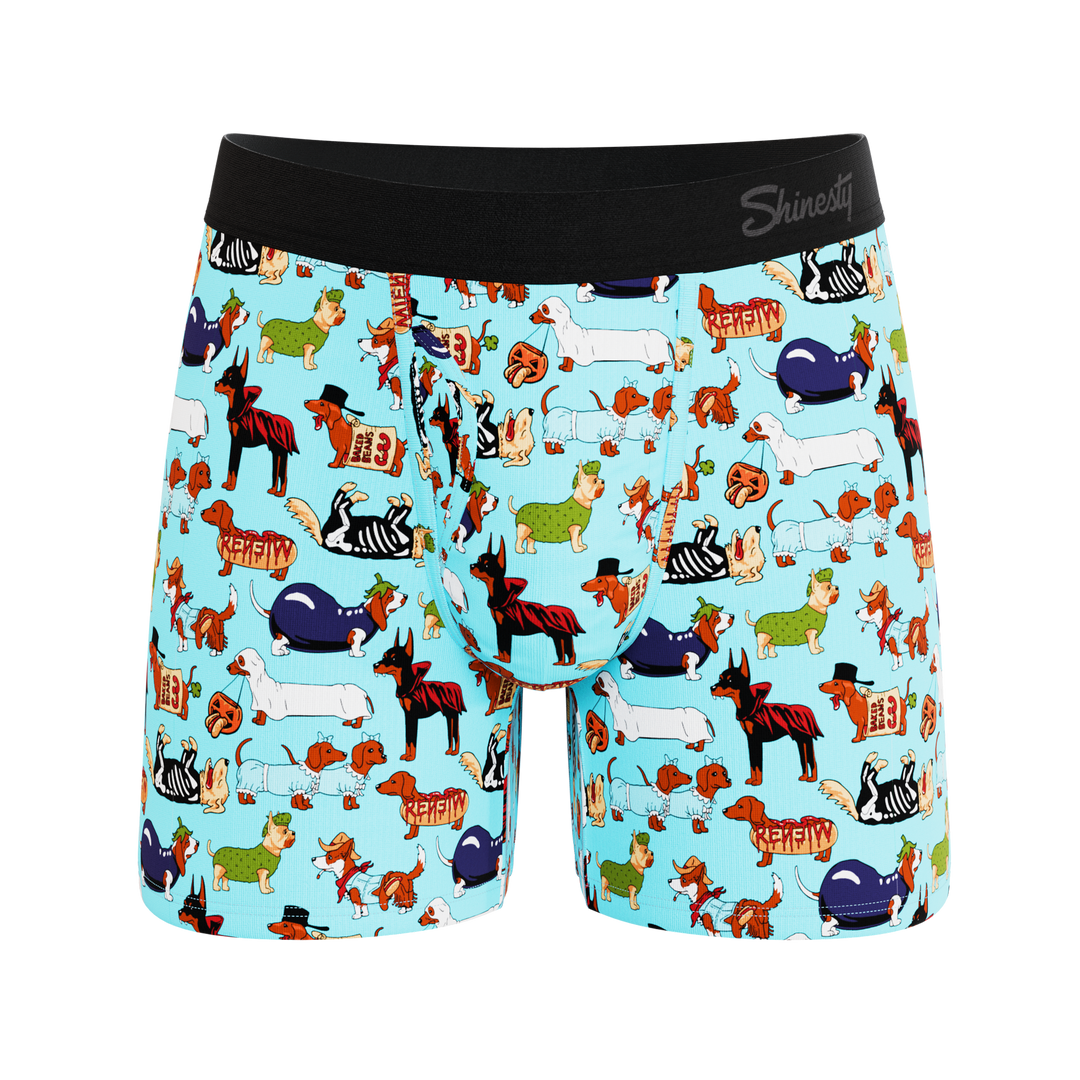 Shinesty The Halloweenies Halloween dogs Ball Hammock underwear with fly – men's Halloween dogs fly boxer