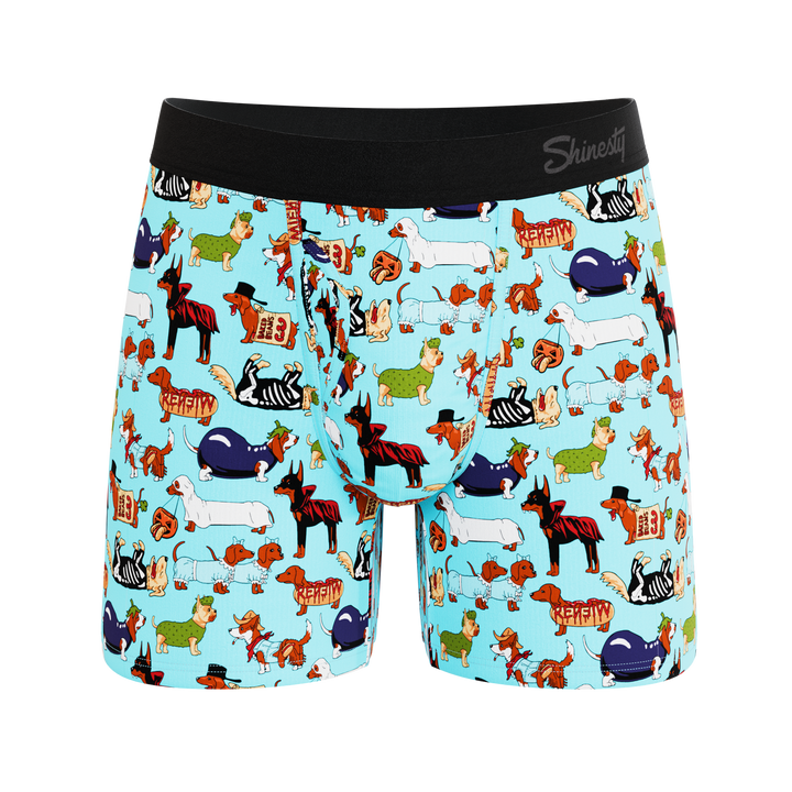 Shinesty The Halloweenies Halloween dogs Ball Hammock underwear with fly – men's Halloween dogs fly boxer