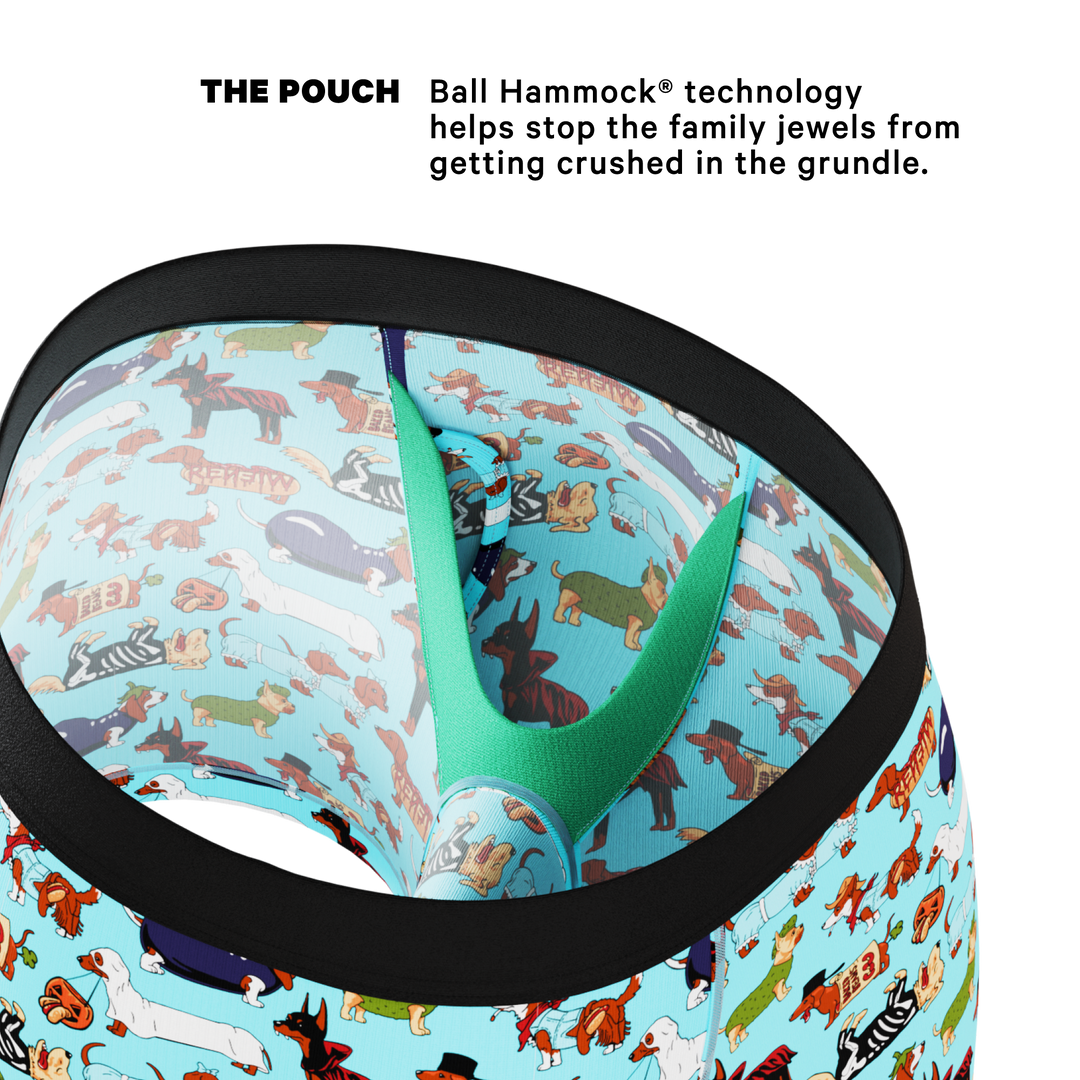 Shinesty The Halloweenies Halloween dogs Ball Hammock underwear with fly – men's Halloween dogs fly boxer