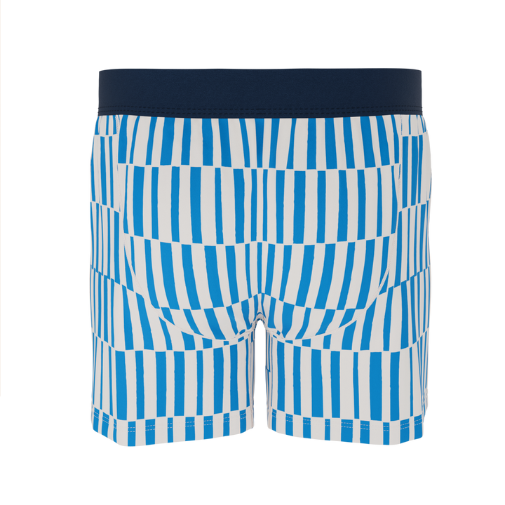 Shinesty "The Hamptons" Blue Mosaic Stripe Woven Loose Boxers