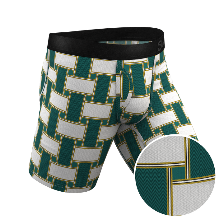 Shinesty The Lawn Chair Vintage Webbed Long Leg Ball Hammock® Pouch Boxer Brief with Fly