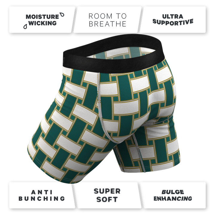 Shinesty The Lawn Chair Vintage Webbed Long Leg Ball Hammock® Pouch Boxer Brief with Fly