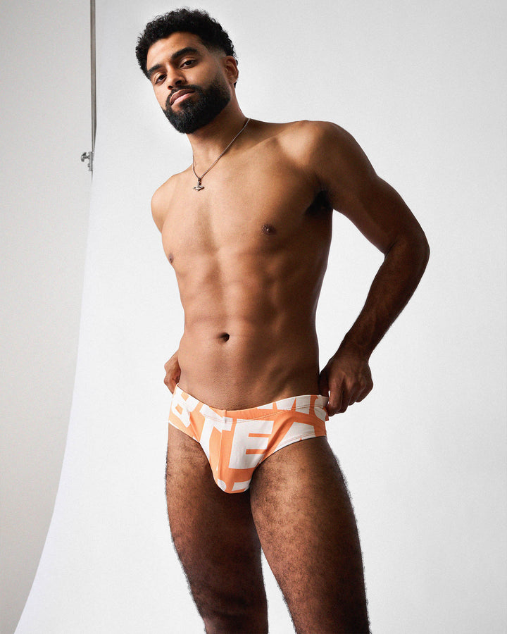 Headliner Wide Swim Brief - Orange