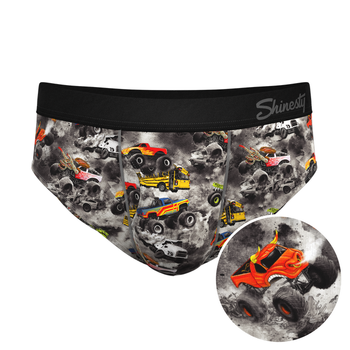 The Here Be Monsters Truck Ball Hammock® Briefs - Shinesty Fun Pouch Underwear
