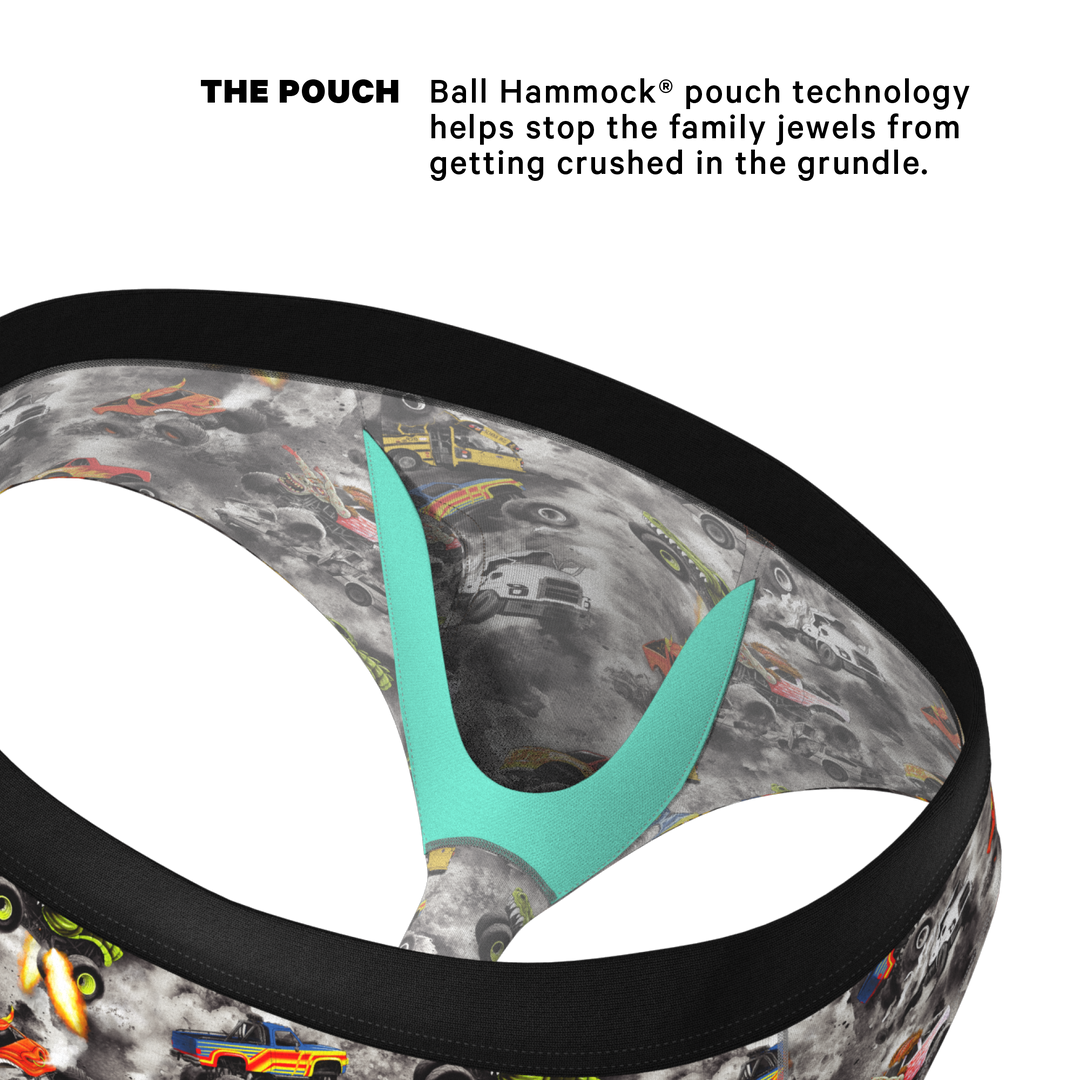 The Here Be Monsters Truck Ball Hammock® Briefs - Shinesty Fun Pouch Underwear