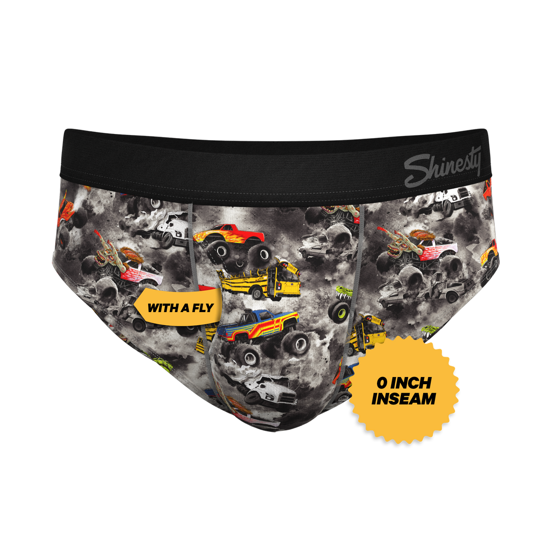 The Here Be Monsters Truck Ball Hammock® Briefs - Shinesty Fun Pouch Underwear