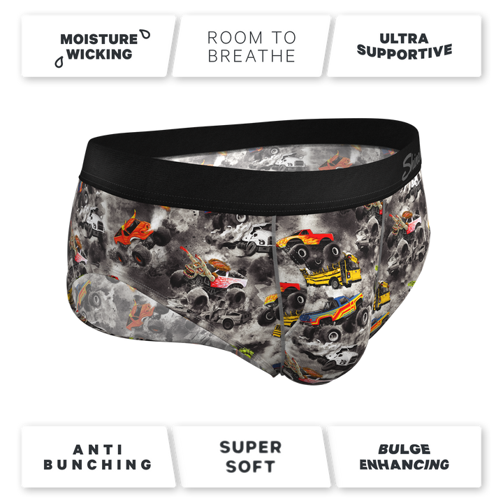 The Here Be Monsters Truck Ball Hammock® Briefs - Shinesty Fun Pouch Underwear