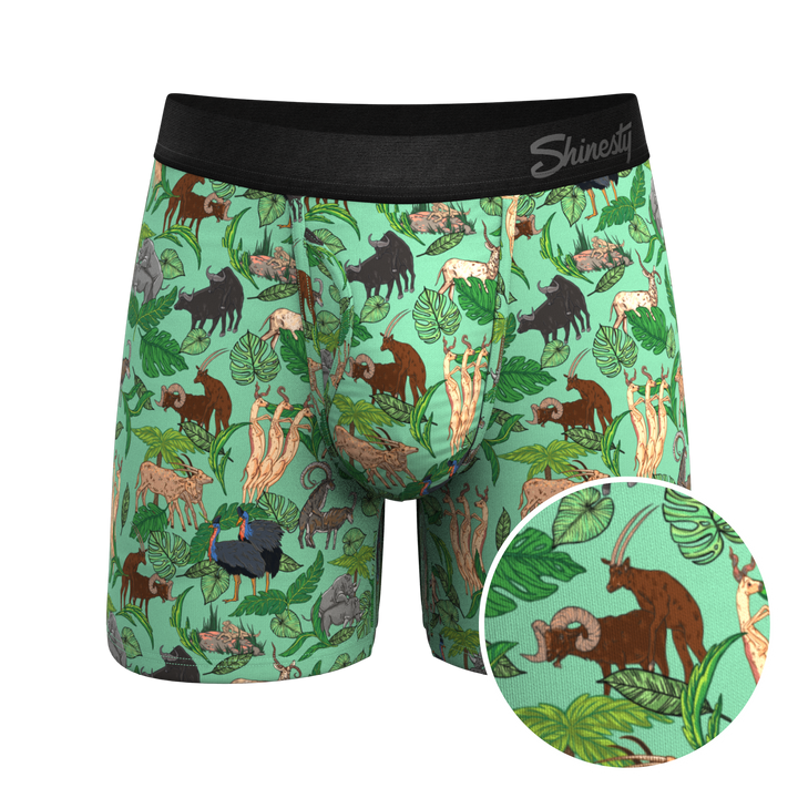 Shinesty "The Hornography" Tropical Animals Ball Hammock® Pouch Underwear With Fly