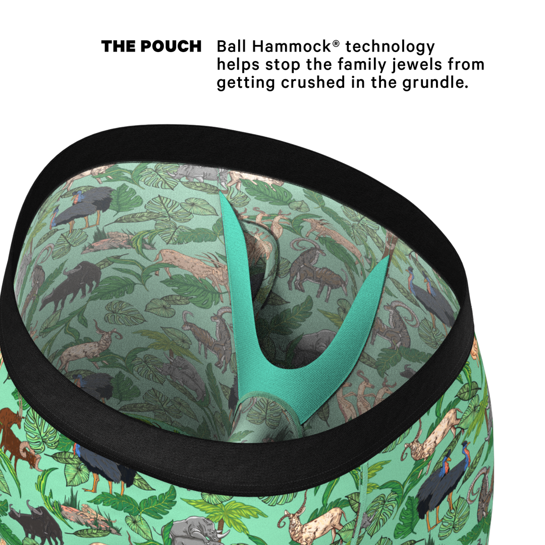 Shinesty "The Hornography" Tropical Animals Ball Hammock® Pouch Underwear With Fly