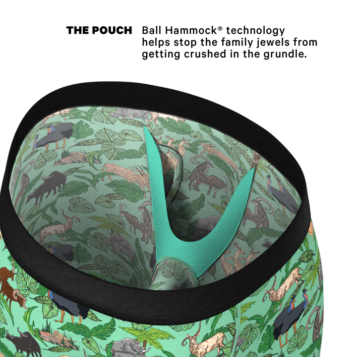 Shinesty "The Hornography" Tropical Animals Ball Hammock® Pouch Underwear With Fly