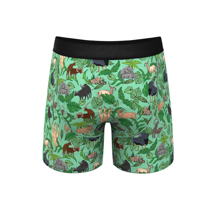 Shinesty "The Hornography" Tropical Animals Ball Hammock® Pouch Underwear With Fly