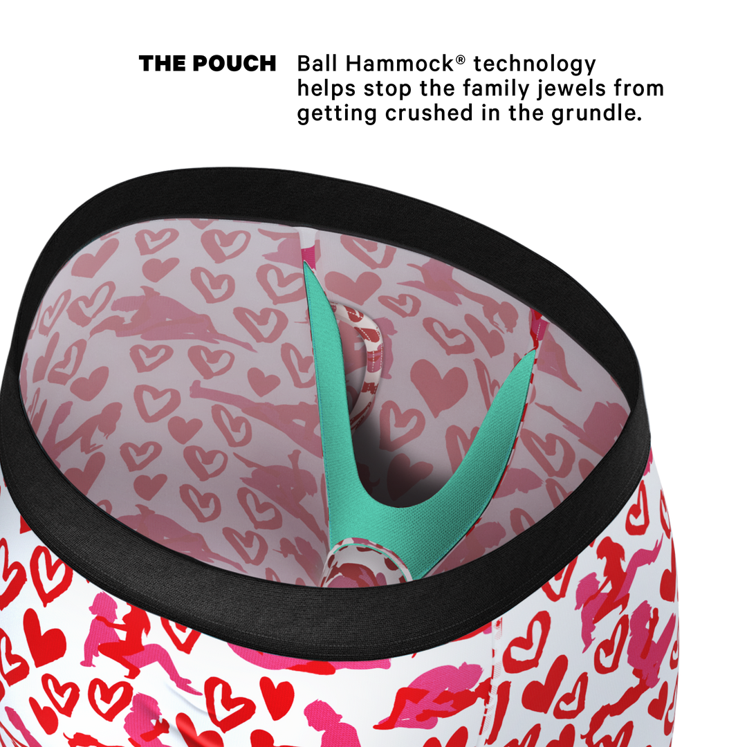The Hot-Blooded Handbook | Valentines Long Leg Ball Hammock® Pouch Underwear With Fly
